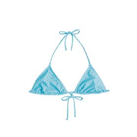 Imagem do produto Top de Biquíni Triângulo Estampado, Mulher, Azul Claro