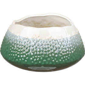 Imagem do produto Taça Larga 20,5cm Verde e Branca Embossed