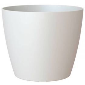Vaso Redondo Plástico 20cm Branco Mate product image
