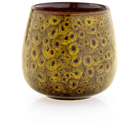 Vela em Copo Cerâmica Amarelo 230g Incenso e Âmbar product image