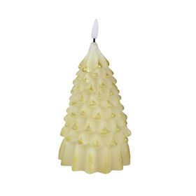 Imagem do produto Vela Árvore Canelada com LED Dourada