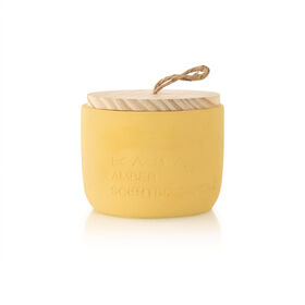 Imagem do produto Vela em Copo Amarelo com Tampa Madeira 300g Âmbar
