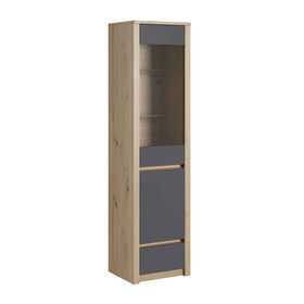 Imagem do produto Vitrine Estreita  43x50x196cm Cinza Samba