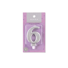 Imagem do produto Vela Nº6 8cm Prateado