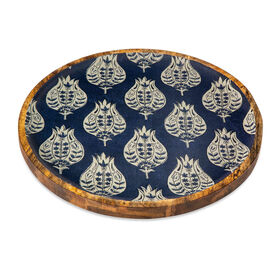 Imagem do produto Tabuleiro Madeira Redondo 30cm Azul All Over