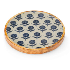 Imagem do produto Tabuleiro Madeira Redondo 22cm Azul All Over