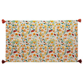 Imagem do produto Tapete Algodão 90x150cm Flores Branco Cottage