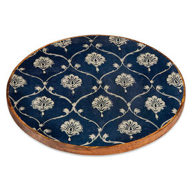 Imagem do produto Tabuleiro Madeira Redondo 38cm Azul All Over