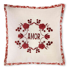 Imagem do produto Almofada 45x45cm Bordada Amor Terracota Cottage