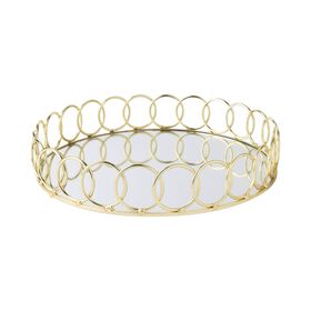 Imagem do produto Tabuleiro Vidro 30cm Dourado