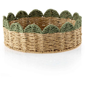 Imagem do produto Tabuleiro Decorativo Redondo 35cm Natural e Verde