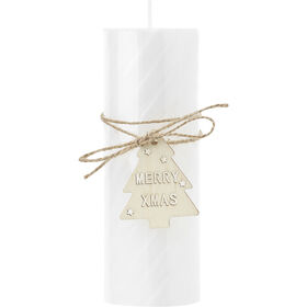 Imagem do produto Vela Pilar Canelada com Corda Branca