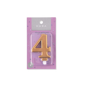 Imagem do produto Vela Nº4 8cm Dourado