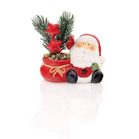Vaso Pai Natal e Flor com LED 10cm Fun product image