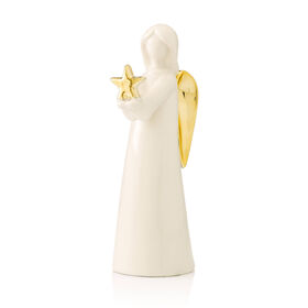 Imagem do produto Anjo Porcelana 23cm Branco e Dourado