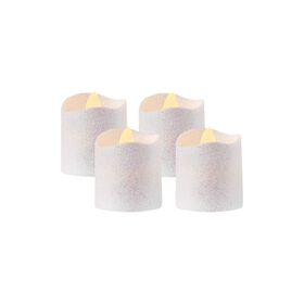 Imagem do produto Velas Pilares LED 5cm Brancas com Glitter