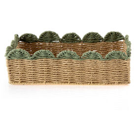 Imagem do produto Tabuleiro Decorativo Retangular Natural e Verde