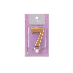 Imagem do produto Vela Nº7 8cm Dourado
