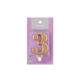 Imagem do produto Vela Nº3 8cm Dourado