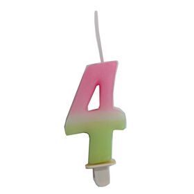 Imagem do produto Vela Nº4 Rosa e Verde
