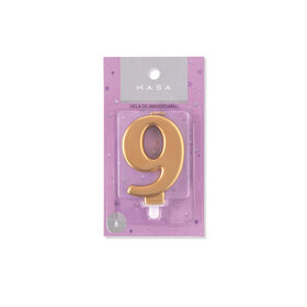 Imagem do produto Vela Nº9 8cm Dourado