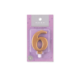Imagem do produto Vela Nº6 8cm Dourado