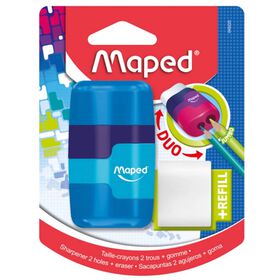 Imagem do produto Afia Dupla com Depósito e Borracha Connect Duo Color (várias cores)