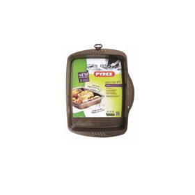 Imagem do produto Tabuleiro Forno Retangular Metal 35x27cm Castanho Asimetria