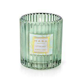 Imagem do produto Vela em Copo Canelado Verde 170g Algodão Doce