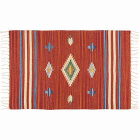 Imagem do produto Tapete Algodão 60x90cm Vermelho Kilim