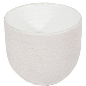 Vaso Redondo Faiança 15cm Branco product image