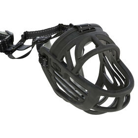 Imagem do produto Açaime para Cão e Gato Silicone Flexível Preto L-XL