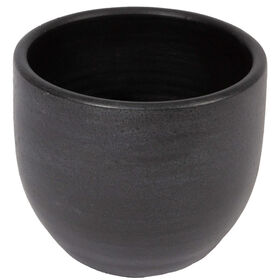 Vaso Redondo Faiança 17cm Preto product image
