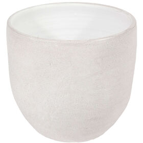 Vaso Redondo Faiança 24cm Branco product image