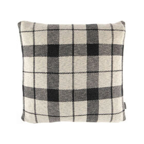Imagem do produto Almofada Tricotada 45x45cm Xadrez Preto e Branco Deep Rustic