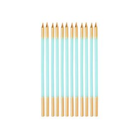 Imagem do produto Velas Altas 16cm Douradas e Verdes