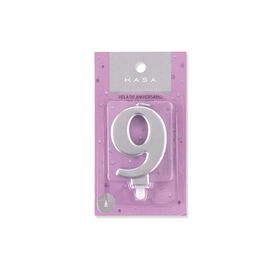 Imagem do produto Vela Nº9 8cm Prateado