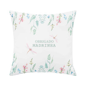 Imagem do produto Almofada 45x45cm Rosa Feliz Por Seres Minha Madrinha