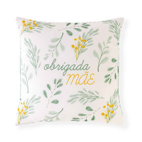 Imagem do produto Almofada 45x45cm Flores Obrigada Mãe