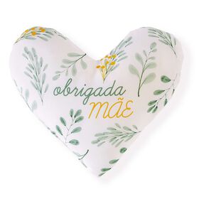 Imagem do produto Almofada Coração Flores Obrigada Mãe