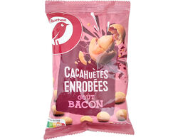 Imagem do produto amendoins cobertos auchan com sabor a bacon 125 g