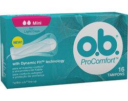 Imagem do produto tampões o.b mini proconfort 16un