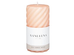 Imagem do produto vela pilar torcida manulena bege 76x15cm