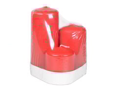 Imagem do produto vela pilar manulena vermelho 6 x 7/11/15cm