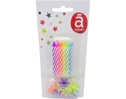 Imagem do produto vela de aniversário actuel multicores pack 12 unidades