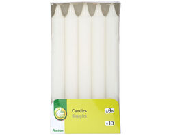 vela castiçal auchan essencial branco 10un product image
