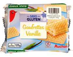 Imagem do produto wafer auchan viver melhor baunilha sem glúten 125g