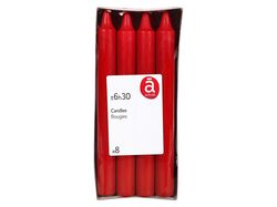 Imagem do produto velas cónicas actuel vermelhas 19x180mm pack 8 unidades