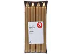 8 velas conicas actuel dourado 19x180mm product image