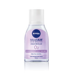 Imagem do produto água micelar de rosto para pele sensível micellair skin breathe nivea 100 ml